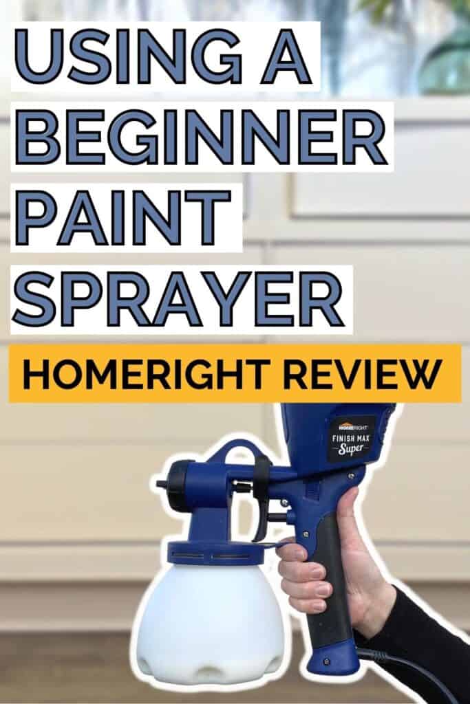 Using a beginner paint sprayer, the HomeRight sprayer