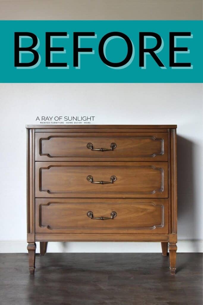 Vintage Dresser Painted With Teal, How To Repaint An Old Wood Dresser