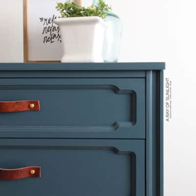 Vintage Dresser Painted with Teal Furniture Paint