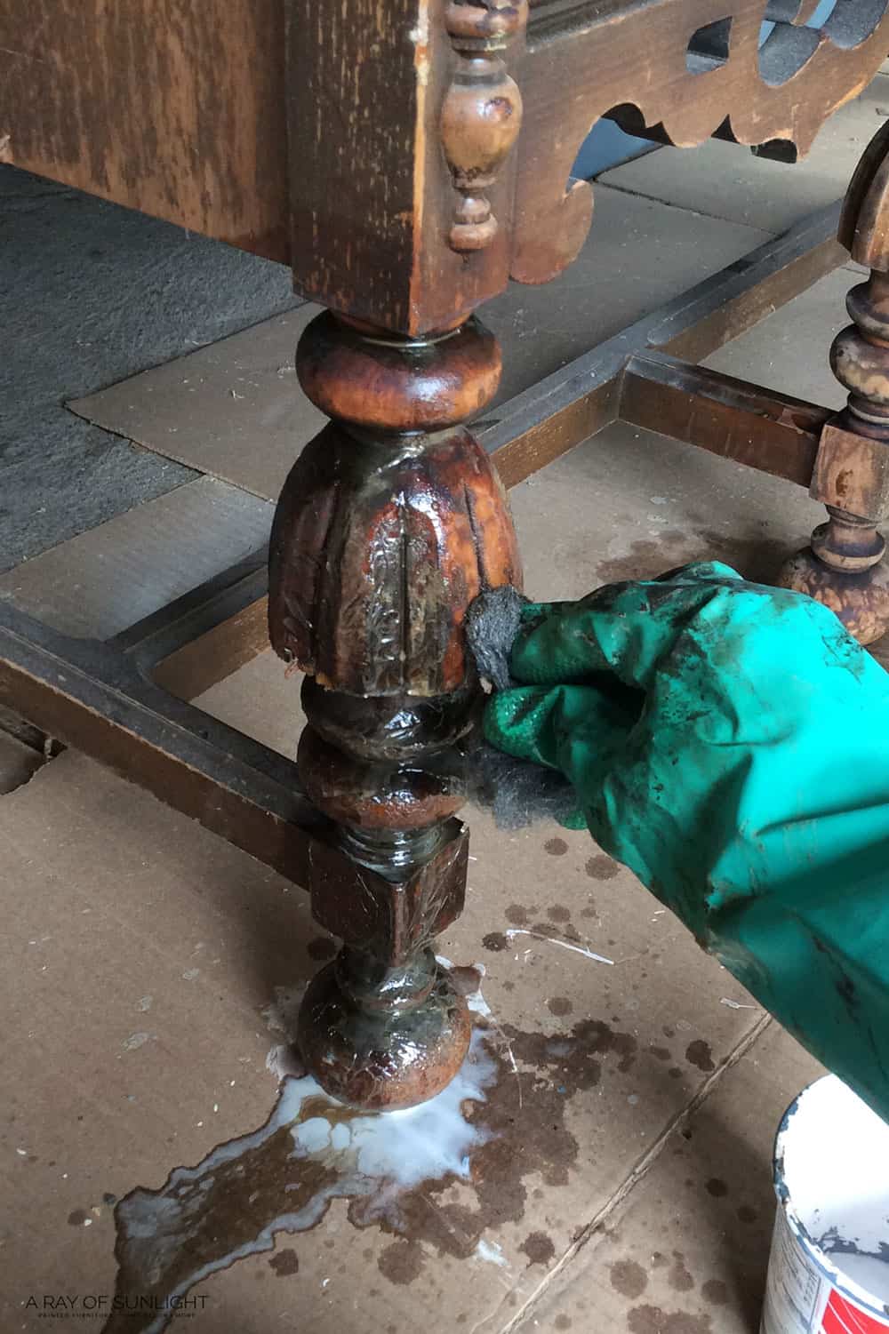 How to Remove Old Stain from Detailed Wood