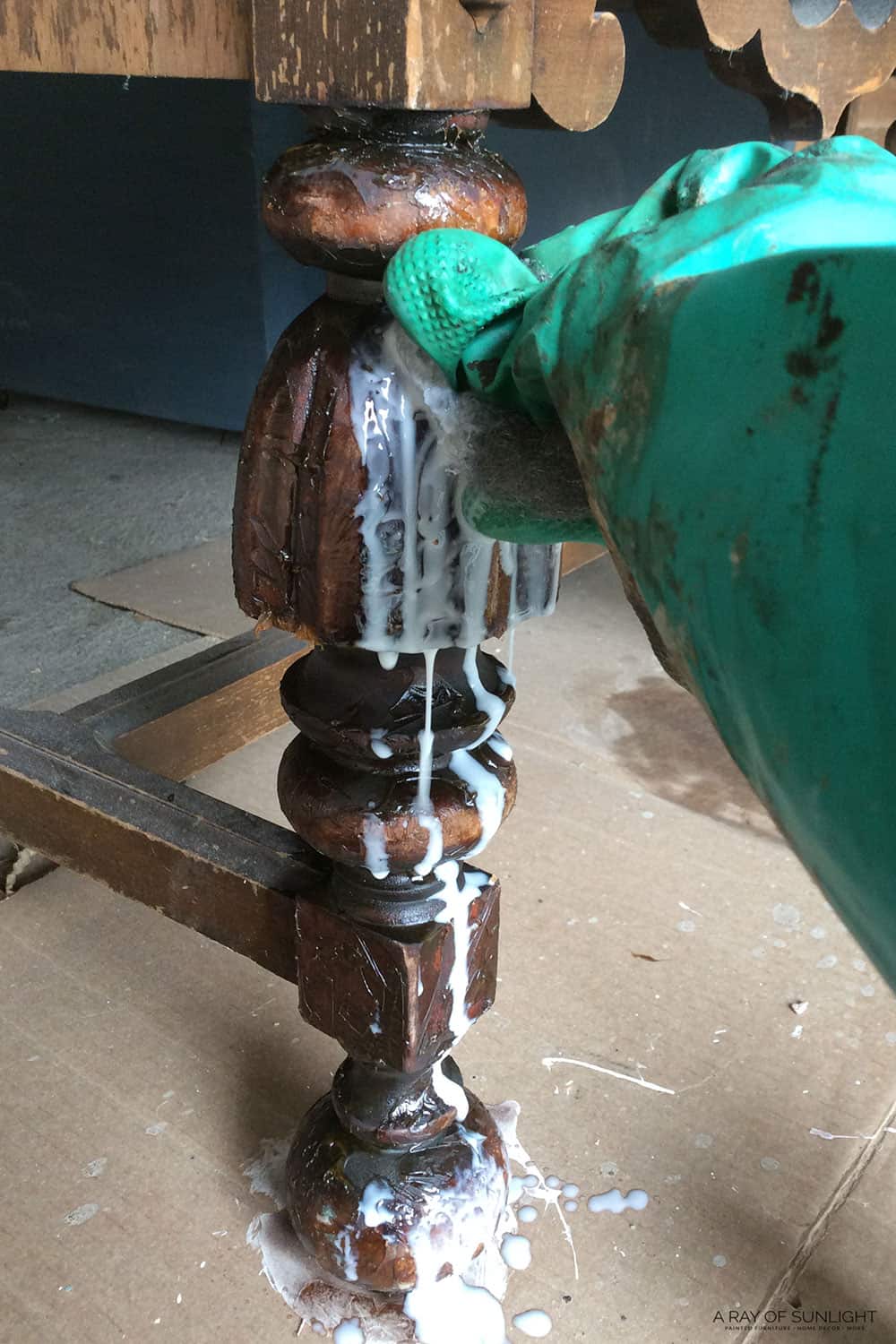How to Remove Old Stain from Detailed Wood
