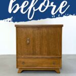 A small wooden chest with a drawer