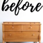 A wooden dresser with three drawers