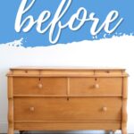 three drawer dresser before makeover