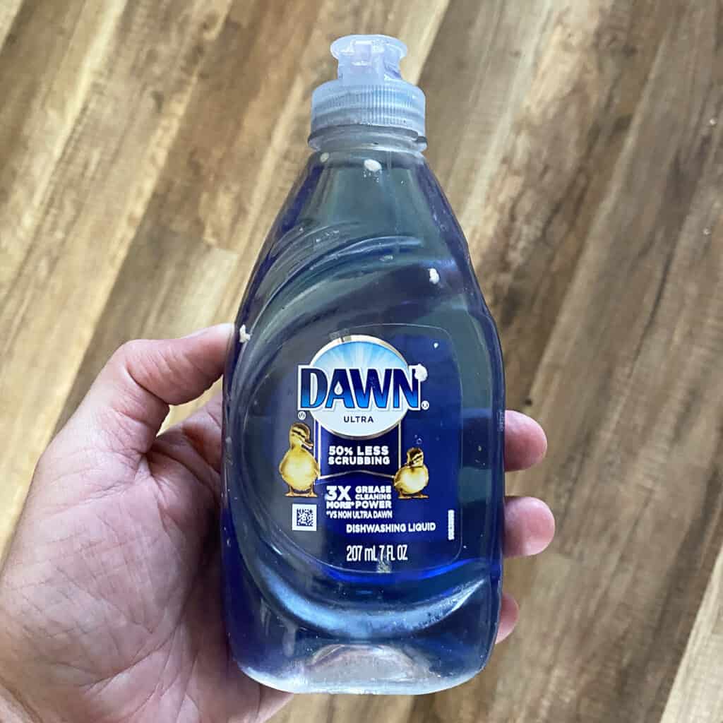 bottle of Dawn dish soap