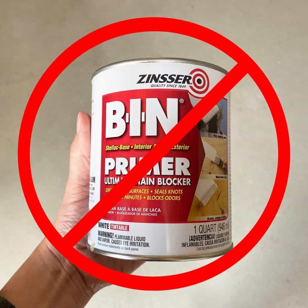 Don't use shellac based primer for HVLP paint sprayers