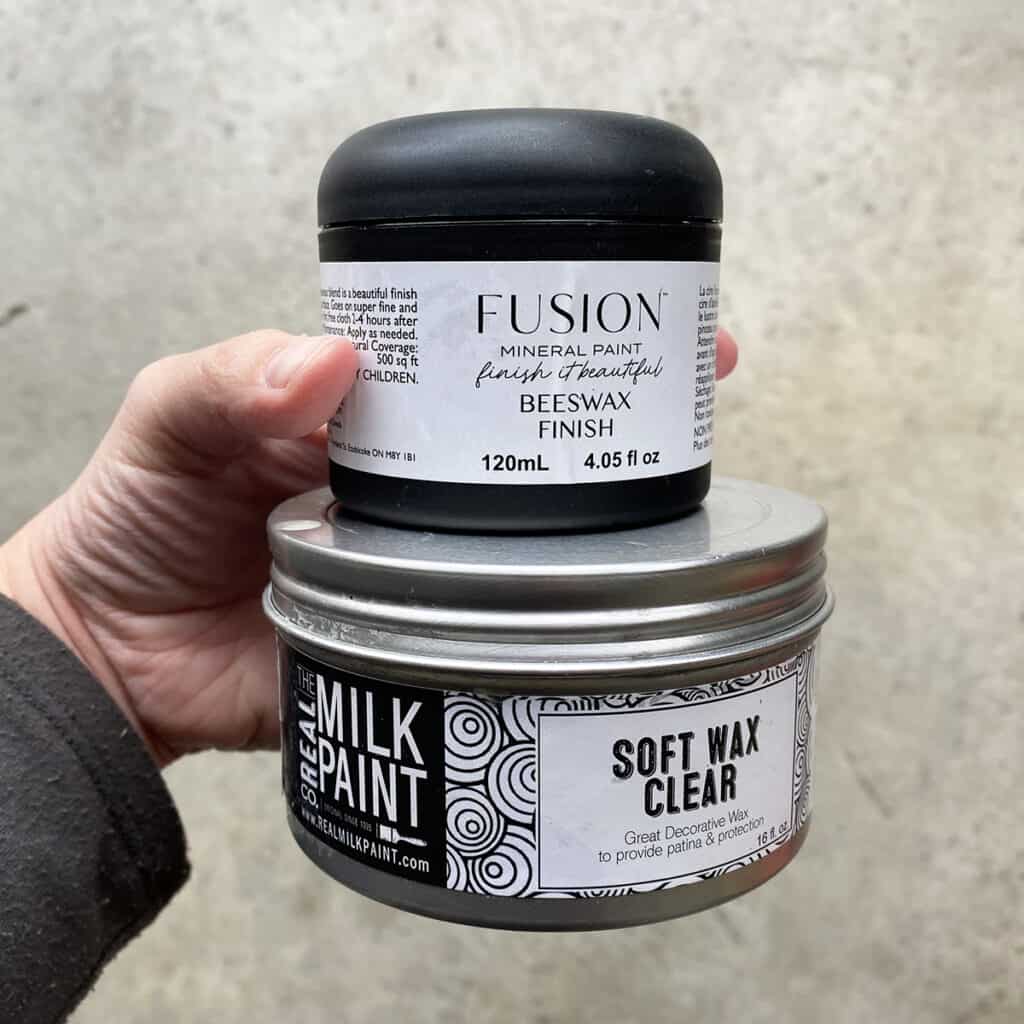 Fusion Mineral Paint's Beeswax and The Real Milk Paint Soft Wax