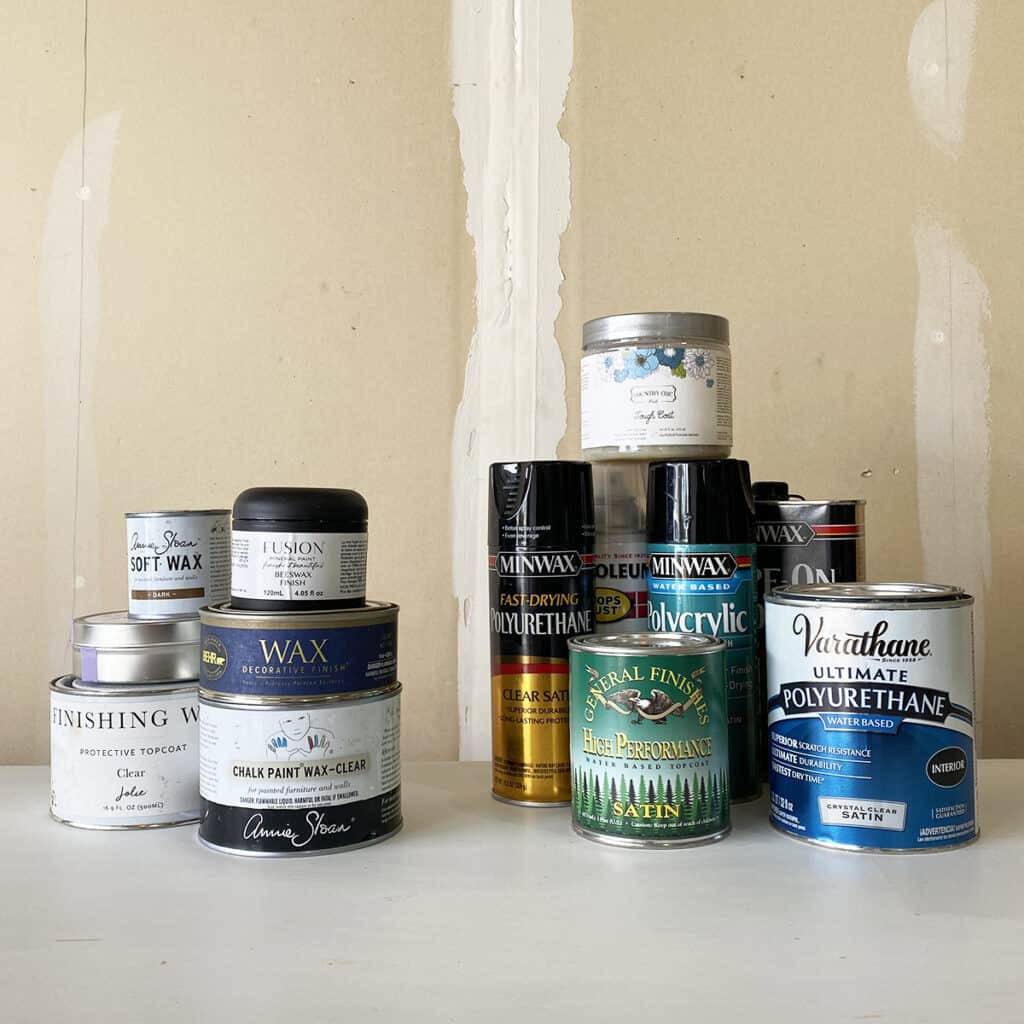 different topcoats for painting furniture