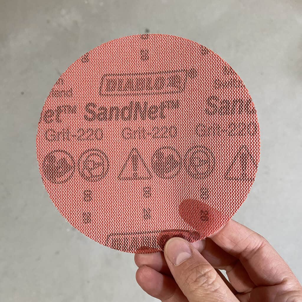 diablo sandnet 220 grit sanding disc