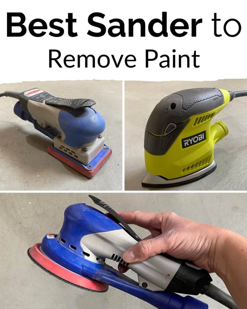3 sanders with text overlay best sander to remove paint