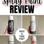 Four different chalk spray paint cans held in hands, with text asking, What is your pick?.