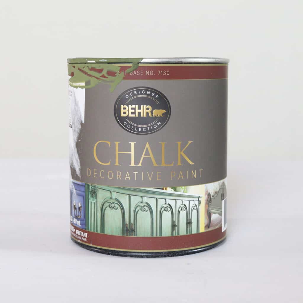 can of behr chalk decorative paint