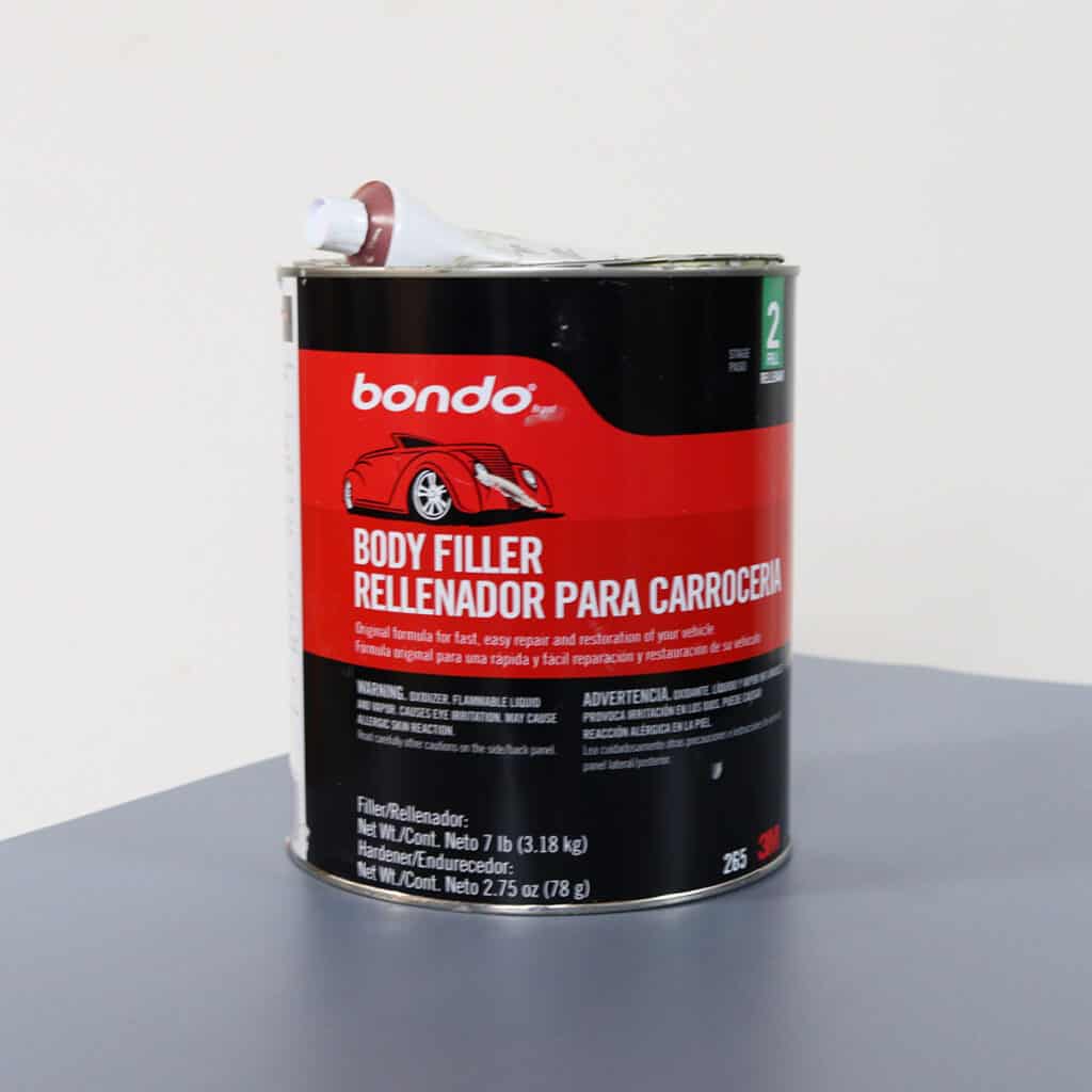 bondo wood filler in can and tube