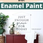 maroon painted cedar chest