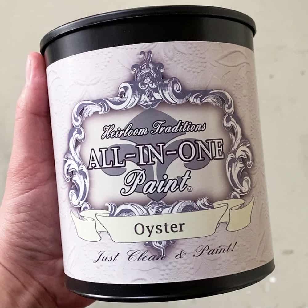 can of heirloom traditions paint in oyster