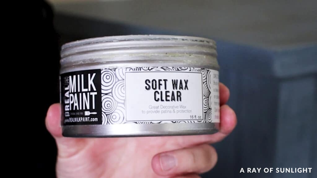 real milk paint soft wax to seal milk paint