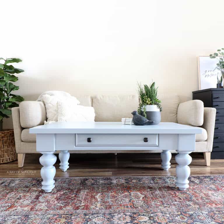 Blue Chalk Paint Coffee Table