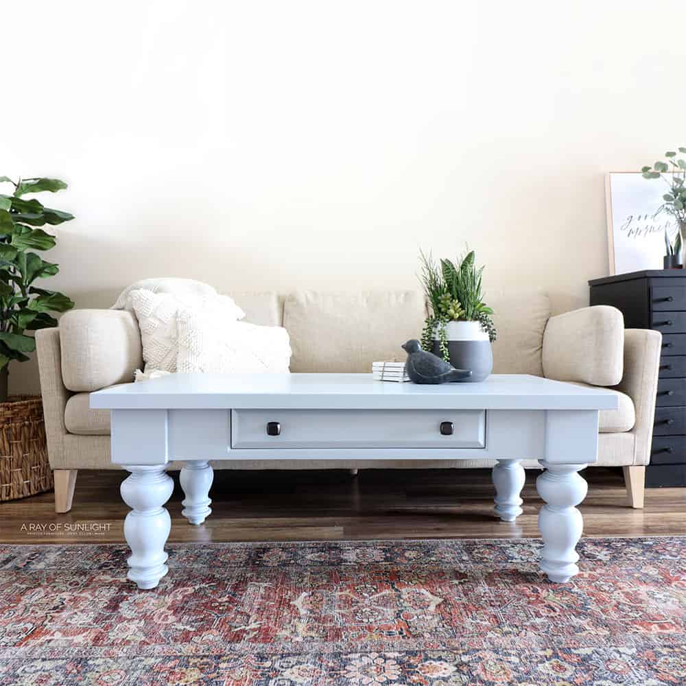 Blue Chalk Paint Coffee Table