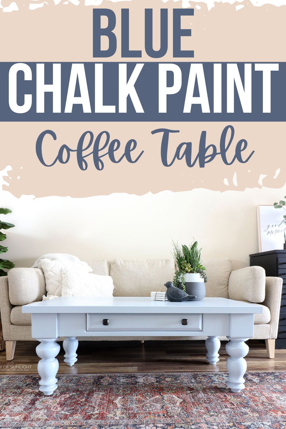 Blue Chalk Paint Coffee Table