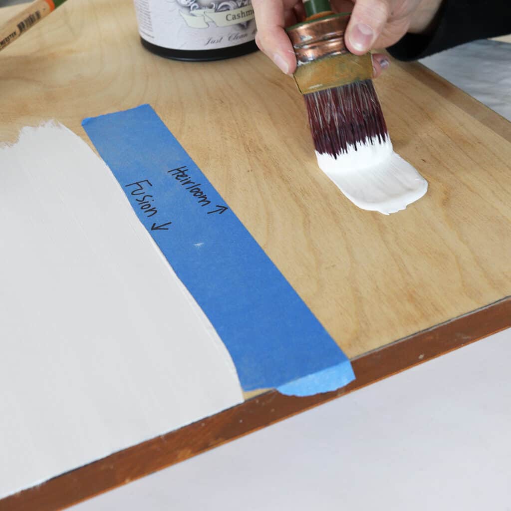 brushing heirloom traditions paint with a staalmeester paint brush