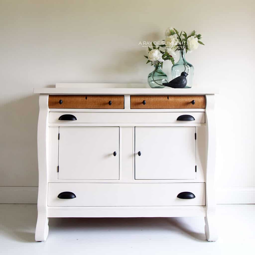 after painting furniture with white chalk paint