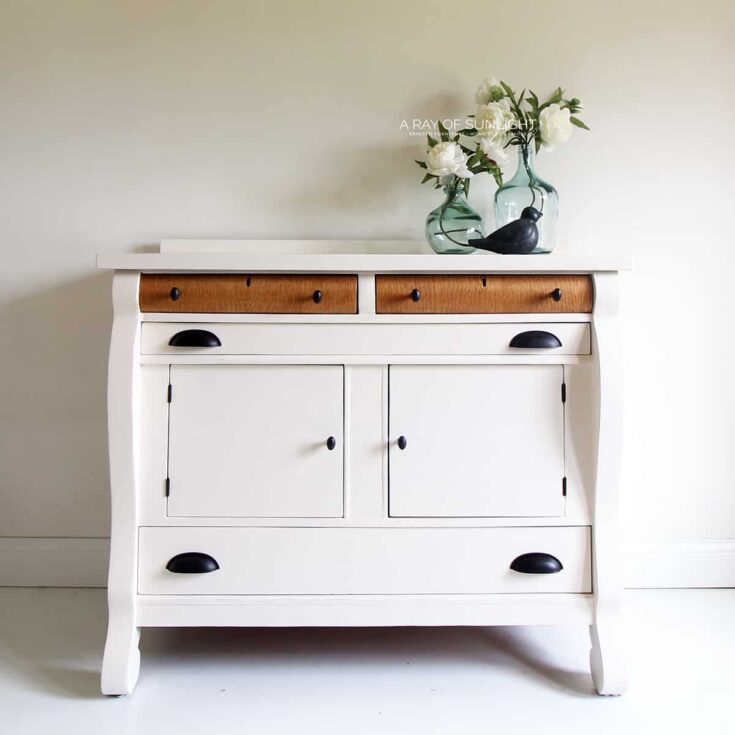 white chalk painted furniture
