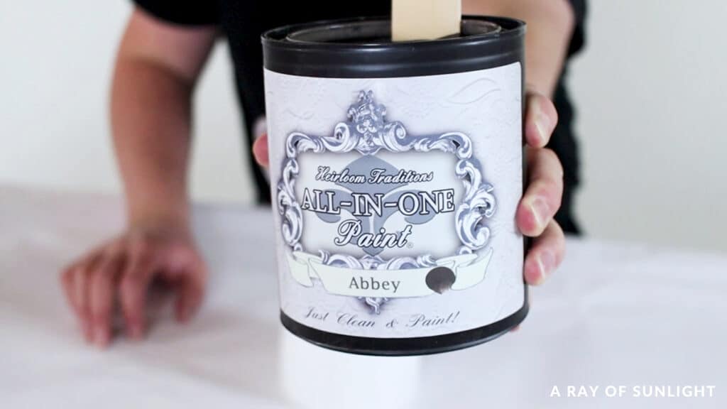 can of heirloom traditions all in one paint in the color abbey