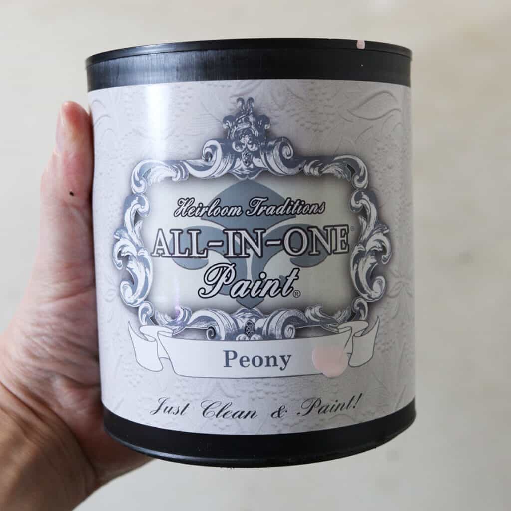 can of heirloom traditions all in one paint in peony