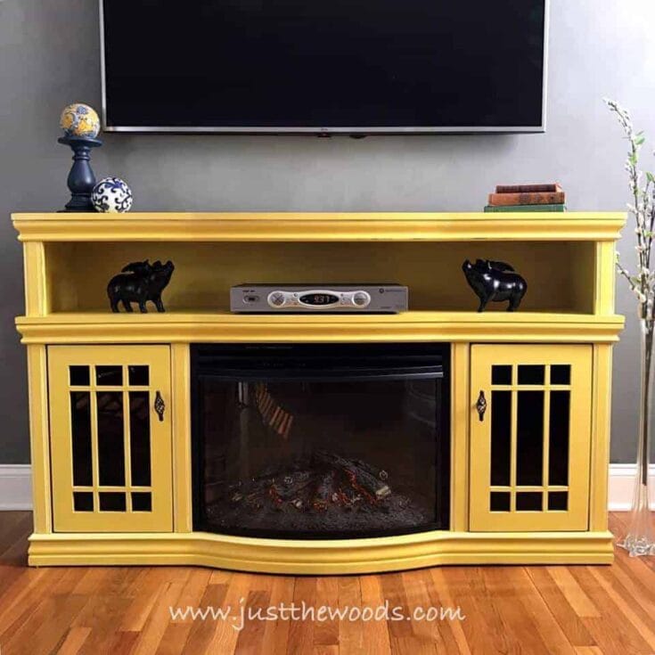 Image for Painted Media Console in Sunshine Yellow
