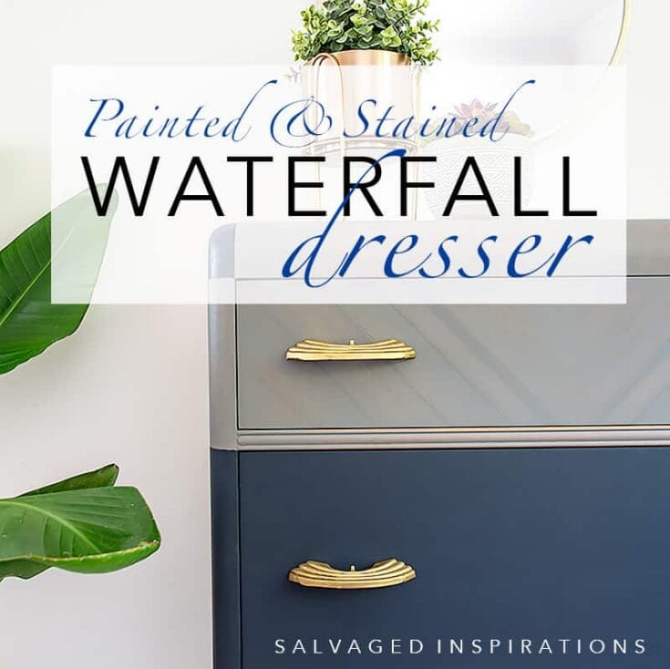 Image for Painted And Stained Waterfall Dresser