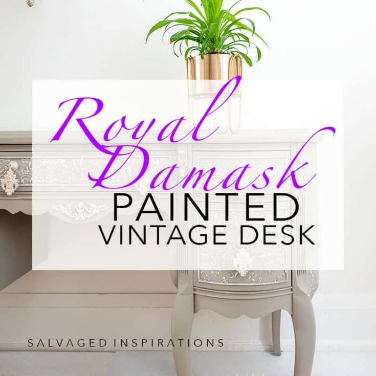 Image for Royal Damask Painted Vintage Desk