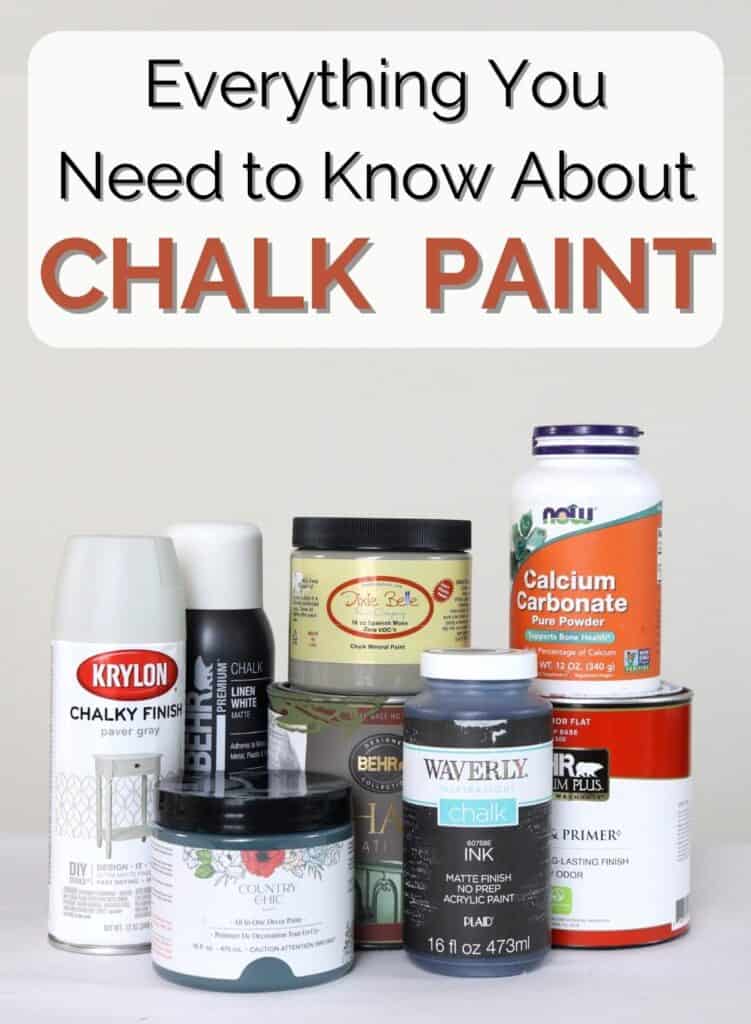 different brands and types of chalk paint with text