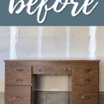 laminate desk before painting it pink