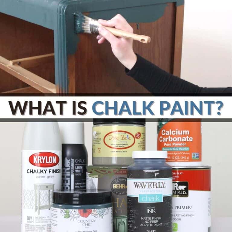 brushing chalk paint on furniture and different brands of chalk paint