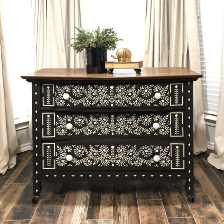 bone inlay dresser
