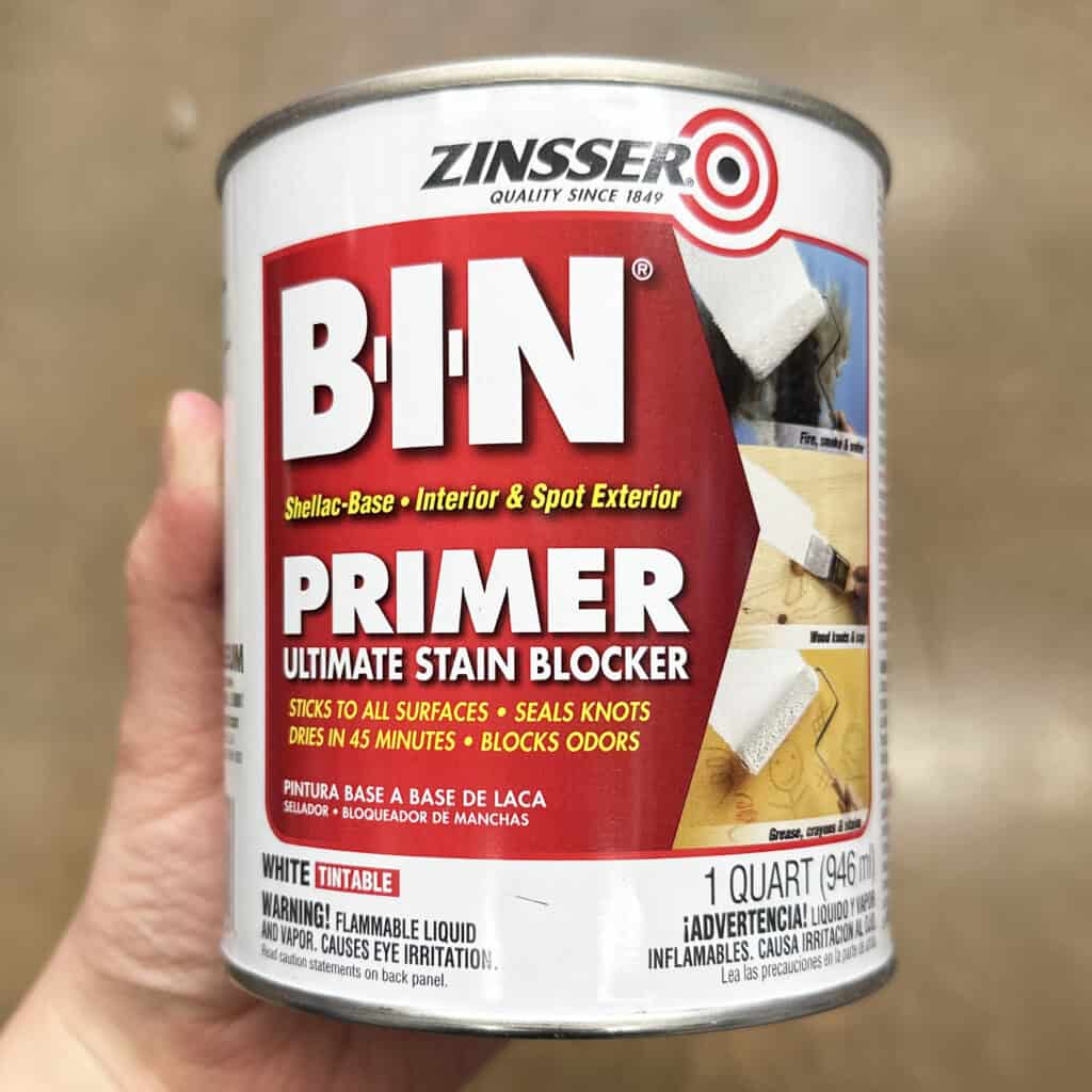 can of zinsser BIN shellac based primer