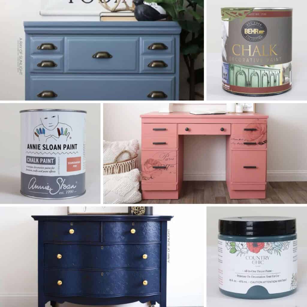 chalk paint and chalk painted furniture