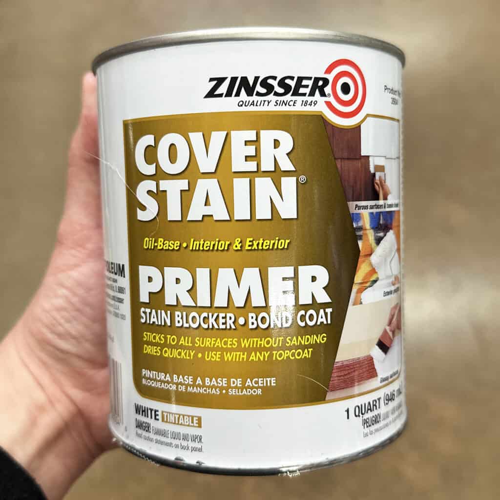 can of zinsser cover stain oil based primer