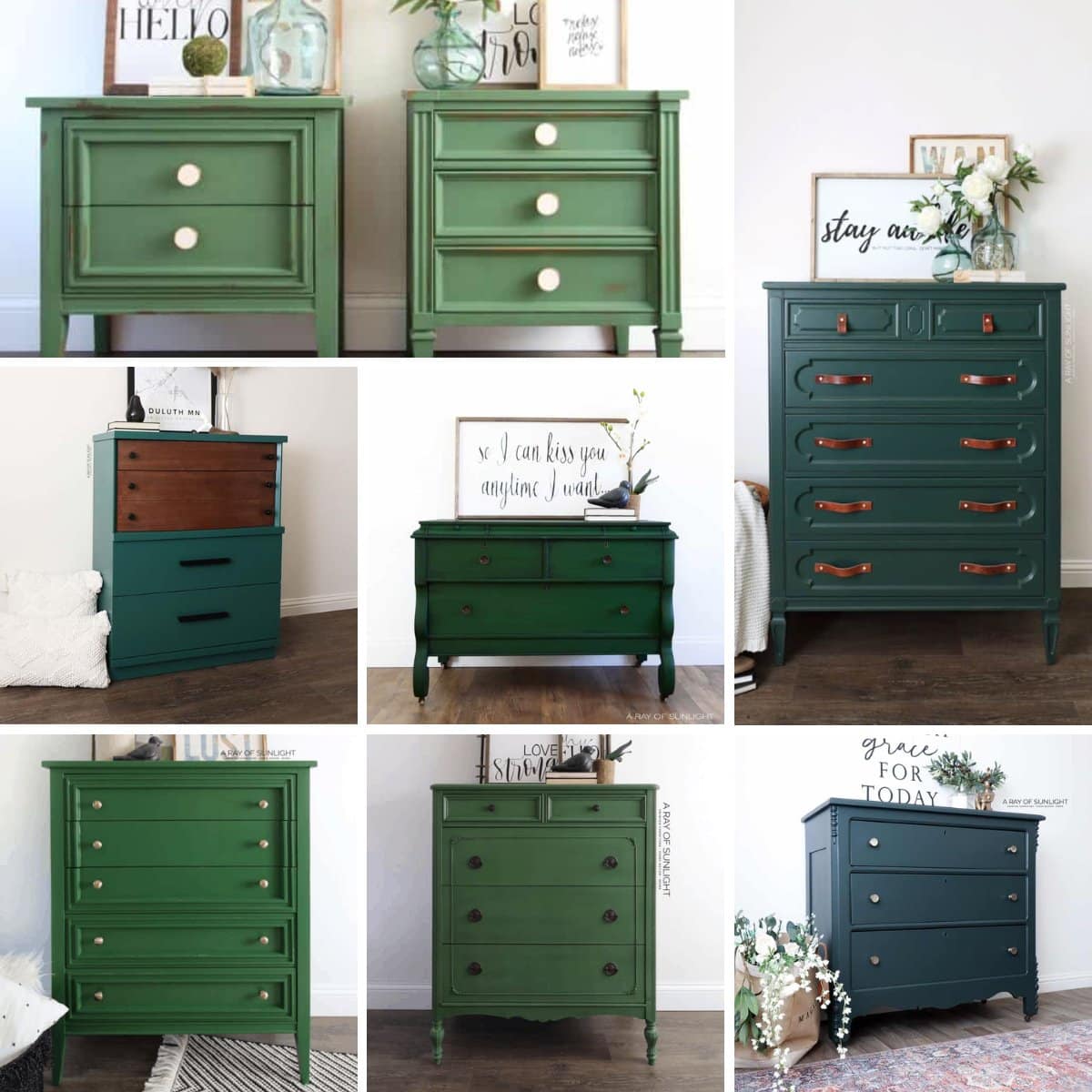 Emerald Green Painted Furniture