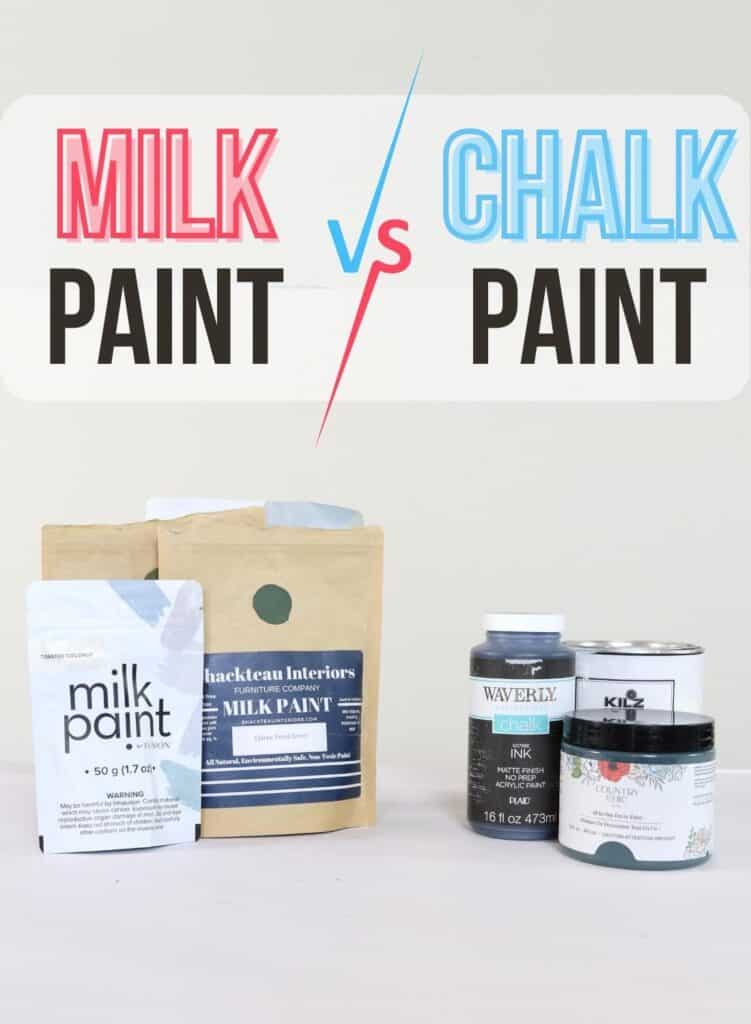 different brands of chalk paint and milk paint