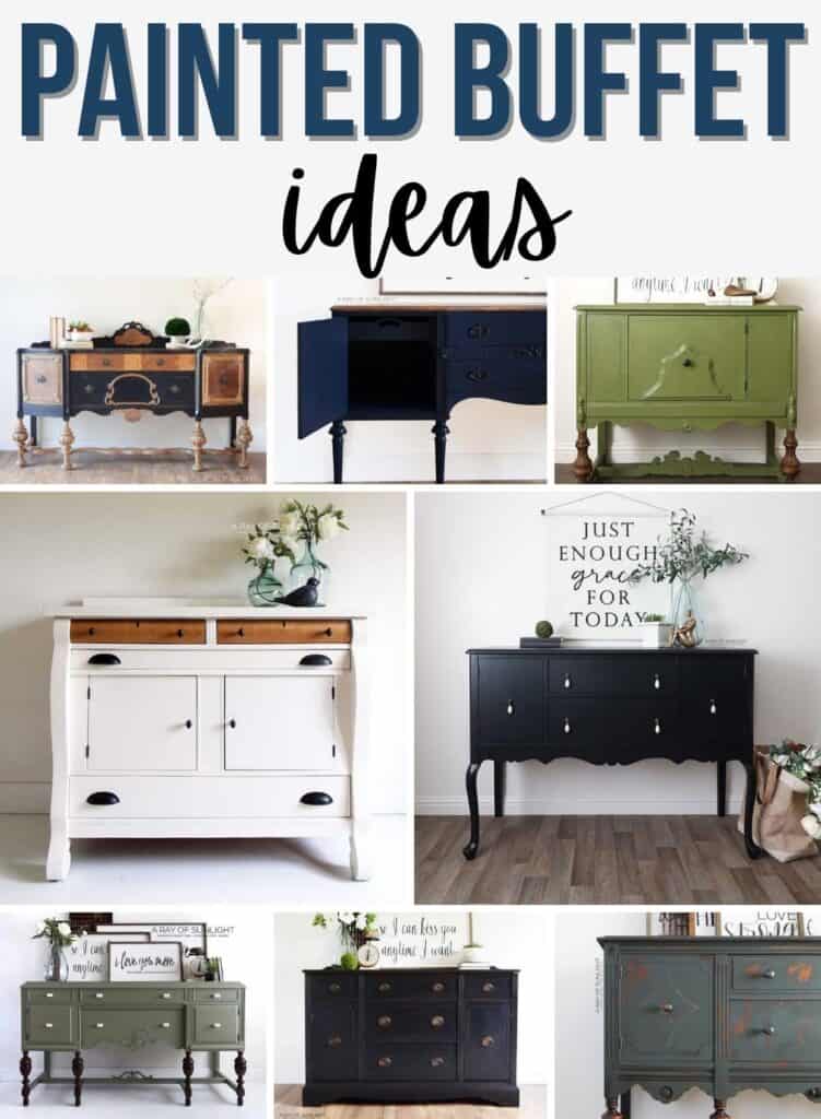 Collage of painted buffet ideas