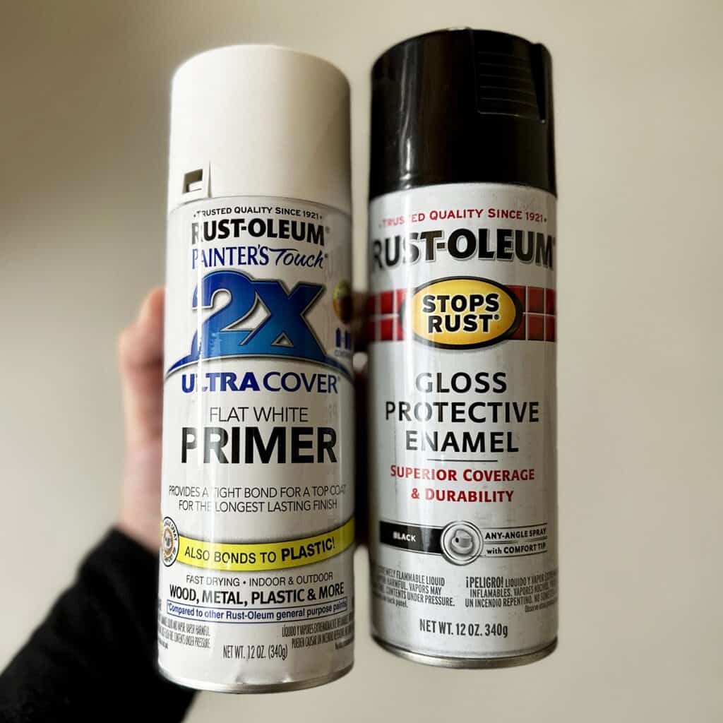 rustoleum 2x ultra cover and rustoleum gloss protective enamel spray paints