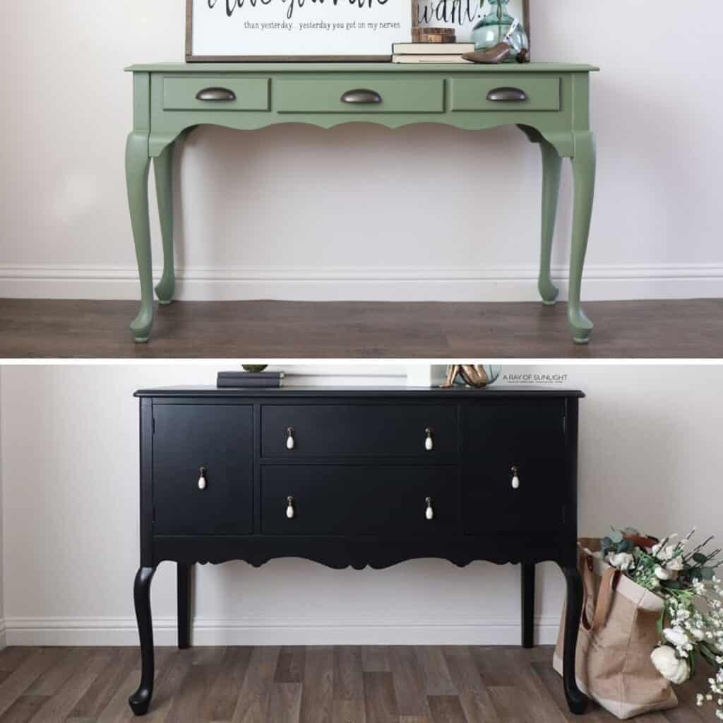 furniture painted with waverly chalk paint