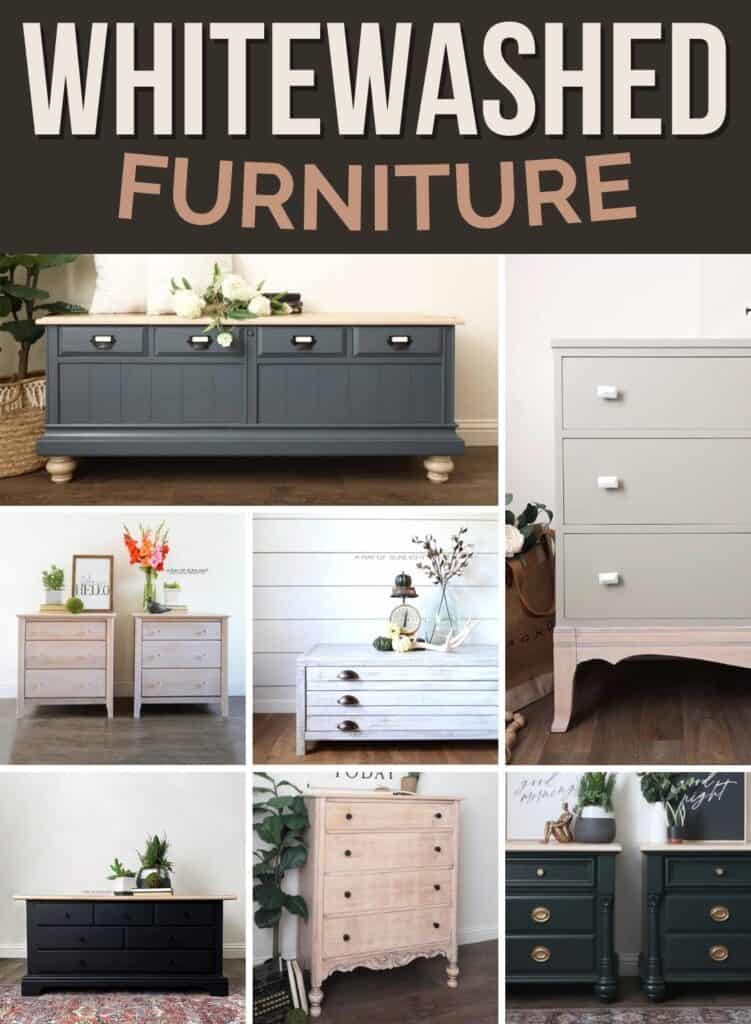 collage of whitewashed furniture ideas