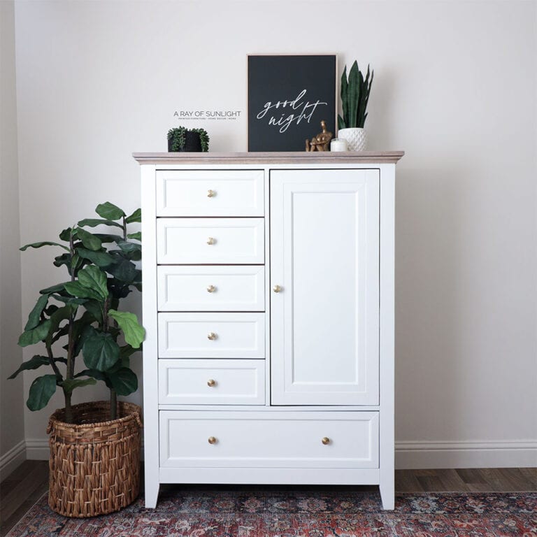 Painted Armoire Makeover