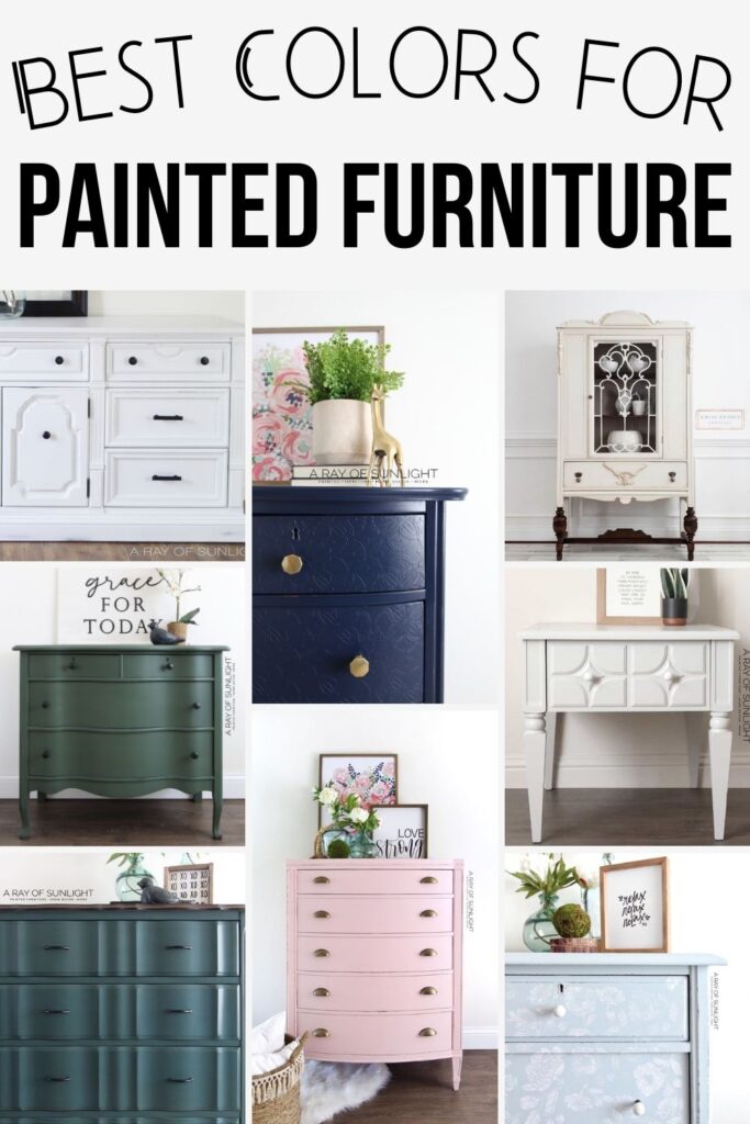 painted furniture in different colors
