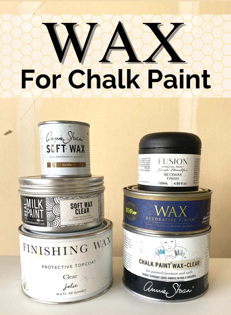 different brands of wax for chalk paint stacked