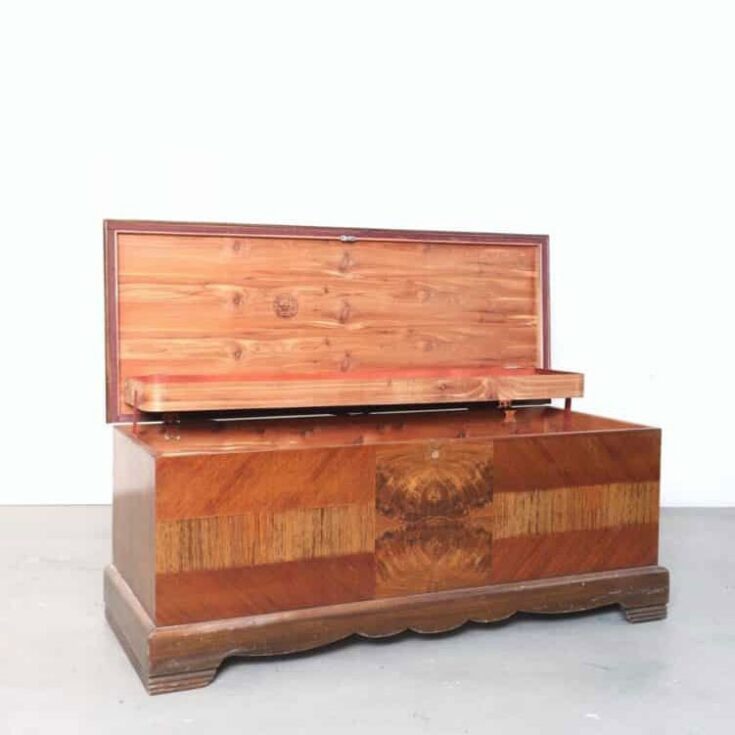 old cedar chest before the makeover