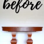 round wooden table before staining