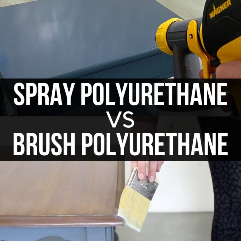 spraying poly vs brushing polyurethane collage